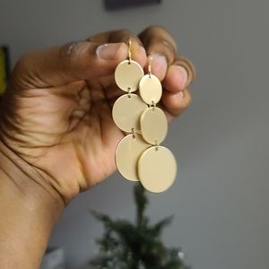 Dangle goldtone earrings